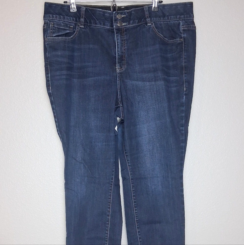 Lane Bryant High Rise Skinny Dark Wash Jeans Size 20 Long